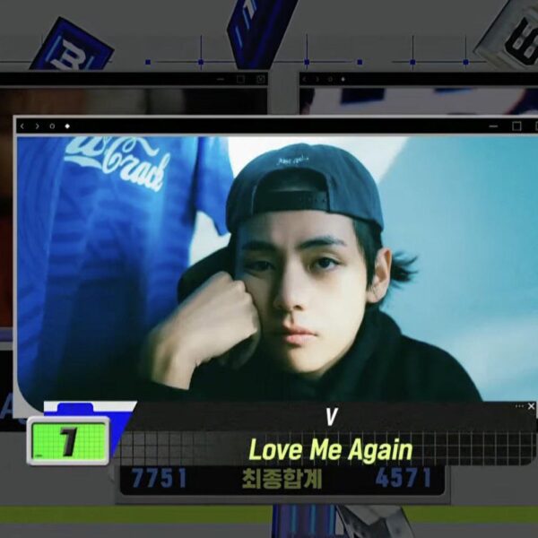 230831 V has taken his second win for "Love Me Again" on this week's Mnet M COUNTDOWN