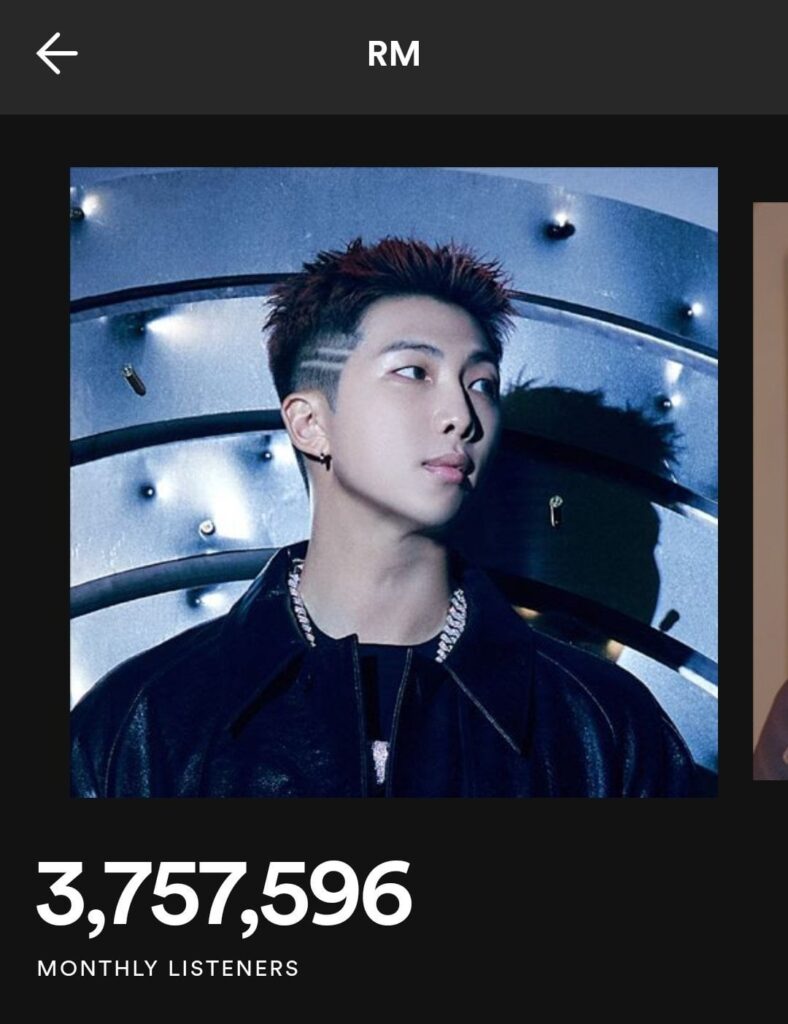 230706 All individual Spotify Profiles of the BTS members have been added/updated