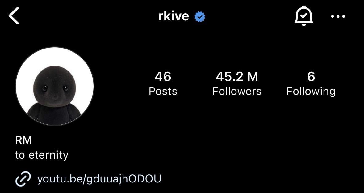 230815 RM has updated his Instagram profile picture