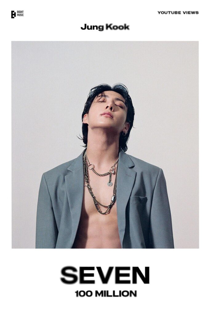 Jung Kook’s “Seven (feat. Latto)” MV has now surpassed 100 million views on YouTube - 250723