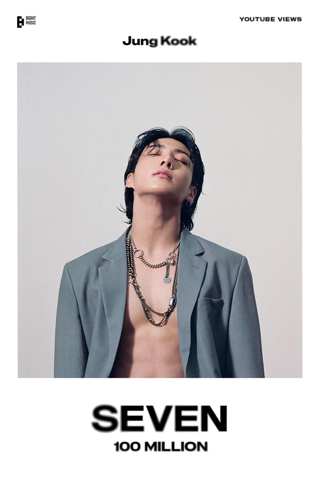Jung Kook’s “Seven (feat. Latto)” MV has now surpassed 100 million views on YouTube - 250723