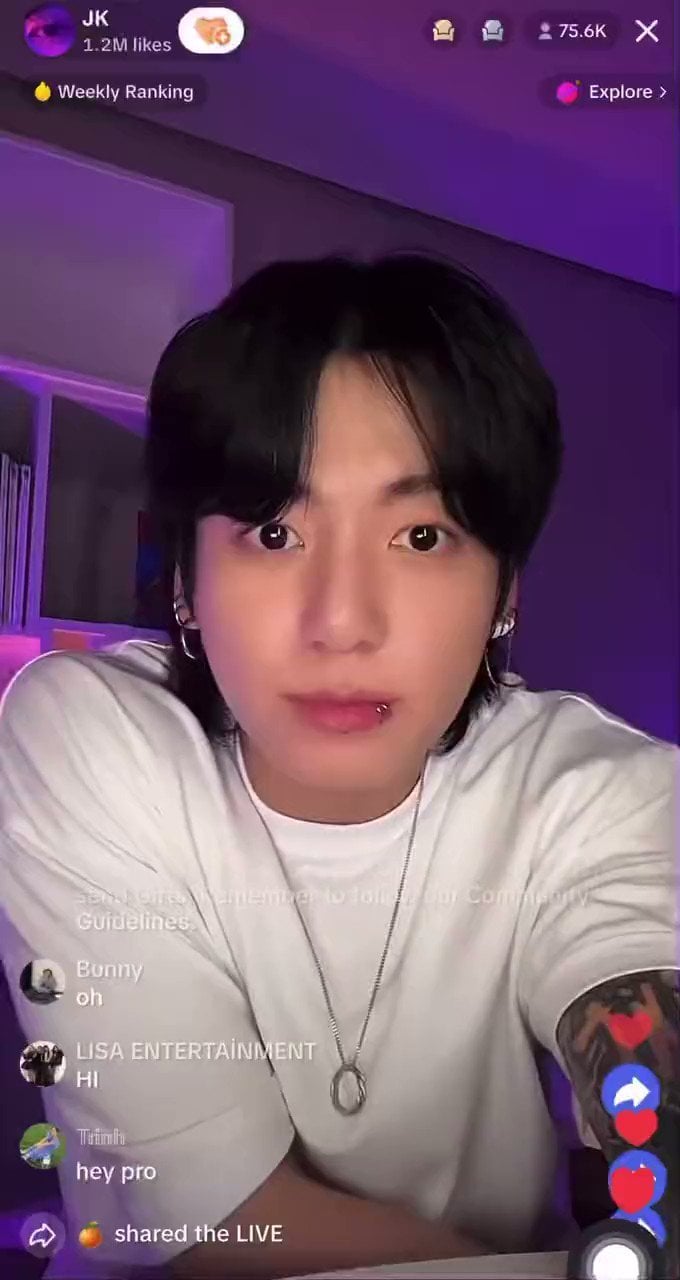 230805 Jung Kook was live on TikTok