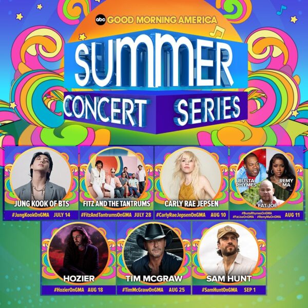 230714 Jungkook @ Good Morning America (GMA) Summer Concert Series (7AM ET/12PM UTC)