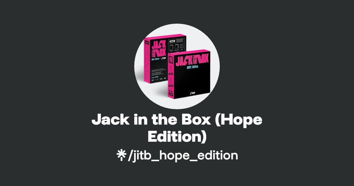 Jack in the Box Hope Edition comes out in a week!
