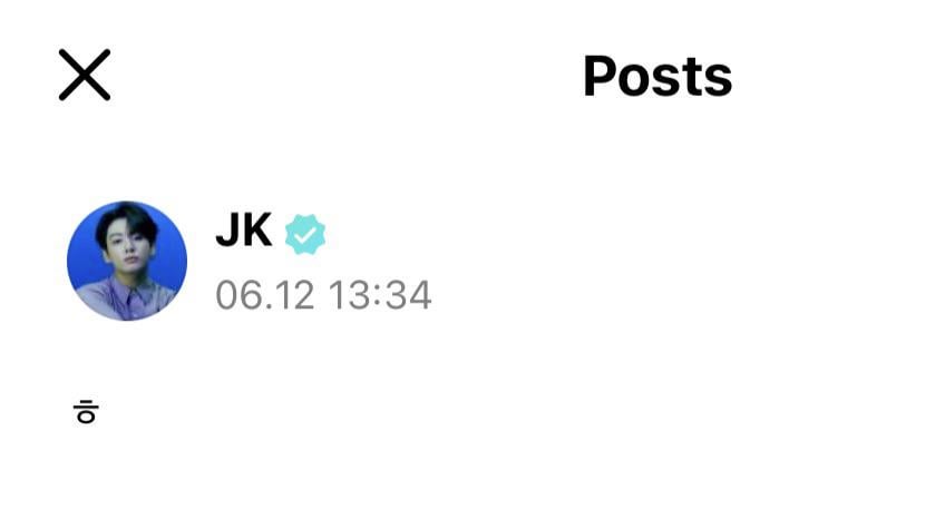 Jungkook Weverse Post 120623