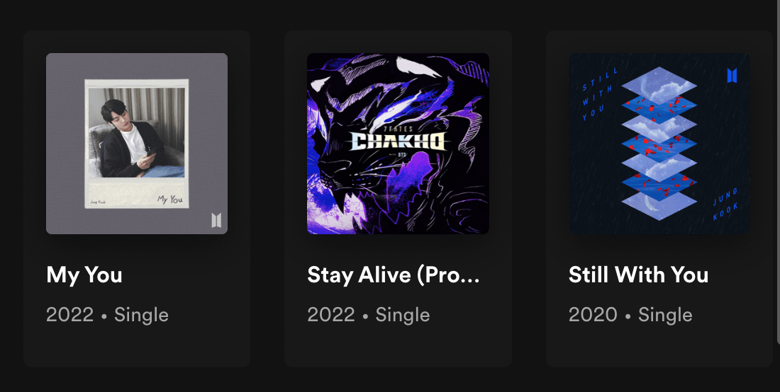 Jungkook's Still With You & My You are now available to stream on Spotify - 030723