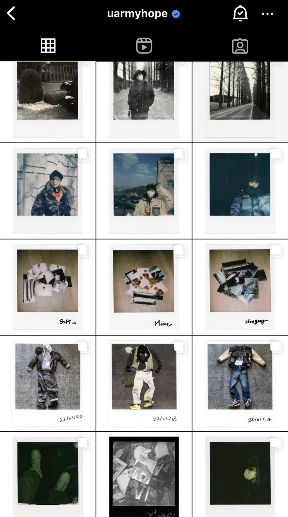 Hobi has unarchived his Instagram posts - 210823