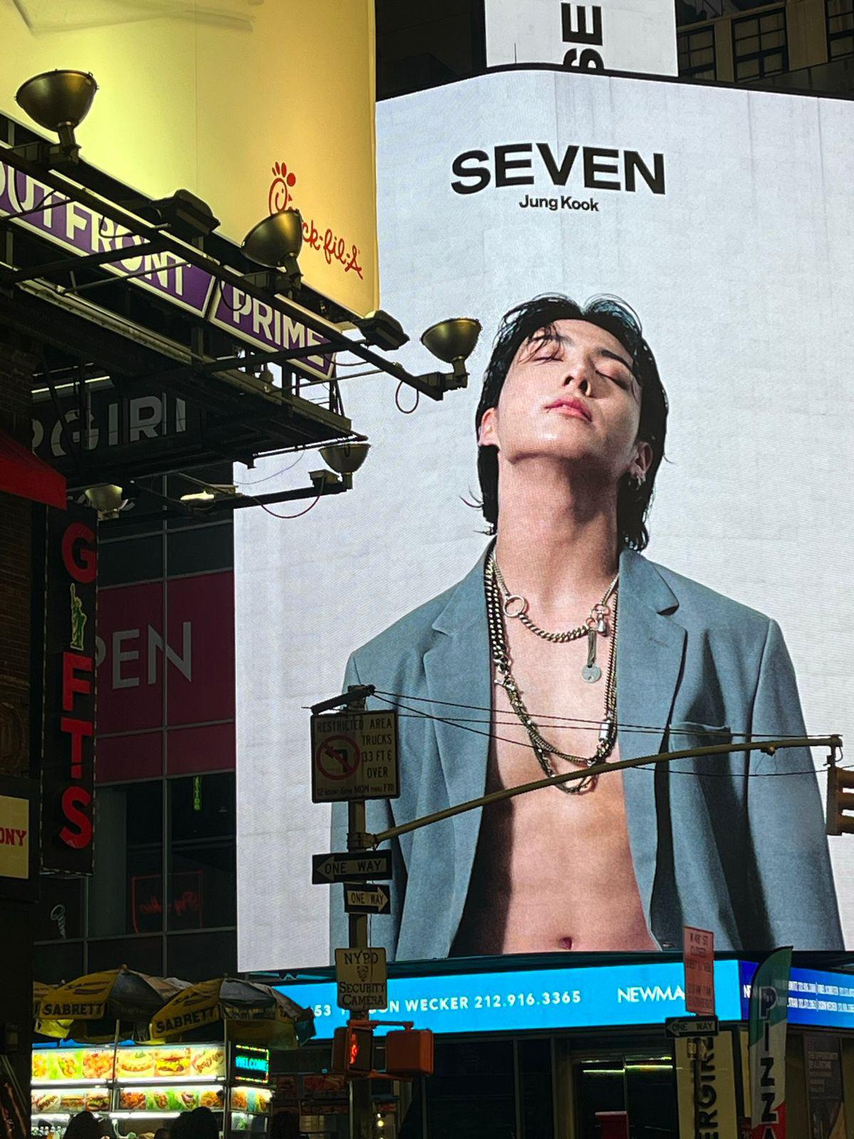 Jungkook’s Seven billboard spotted in Times Square - 110723
