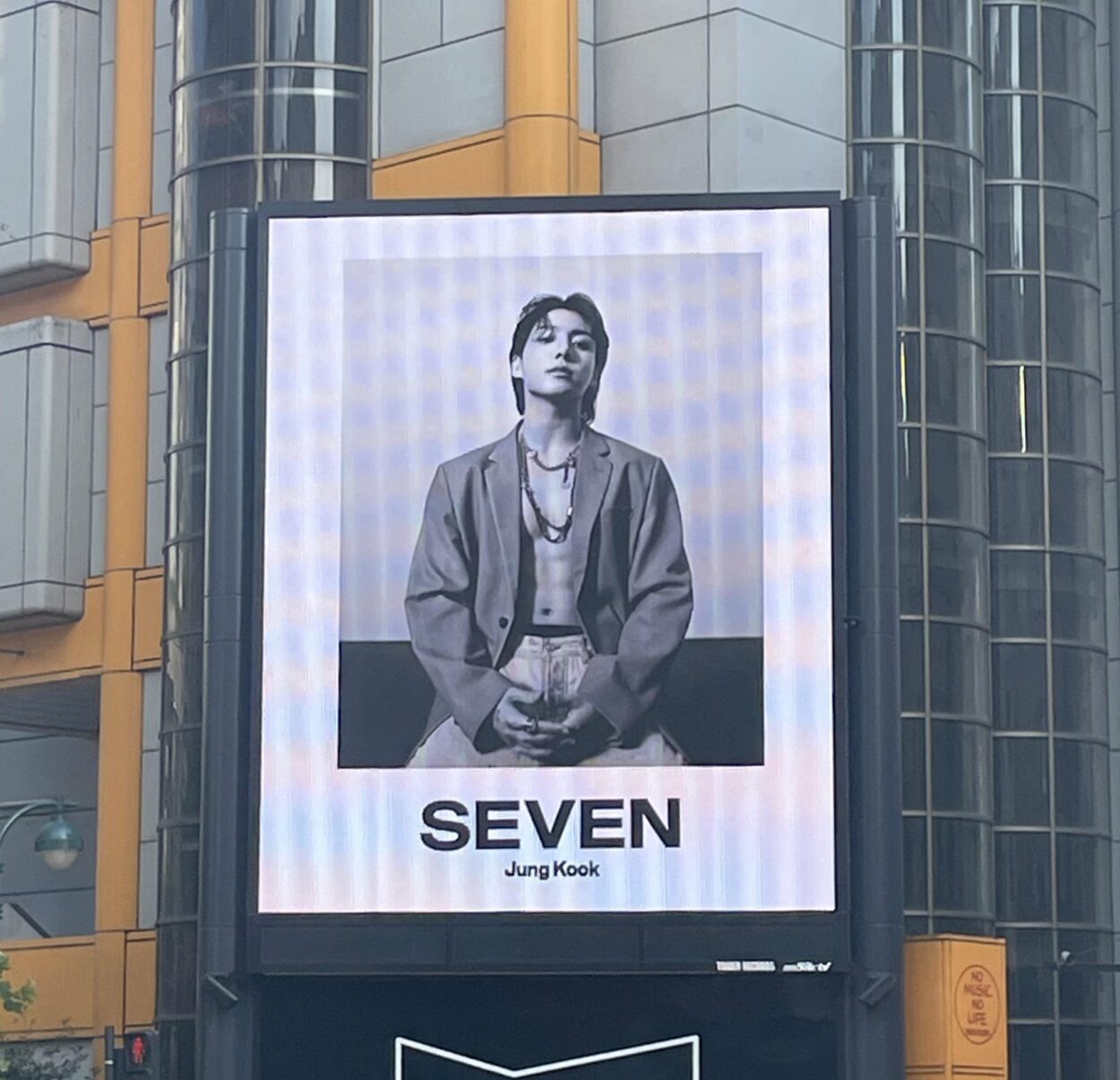 Jungkook’s ‘Seven’ billboard spotted in Shibuya, Tokyo - 110723