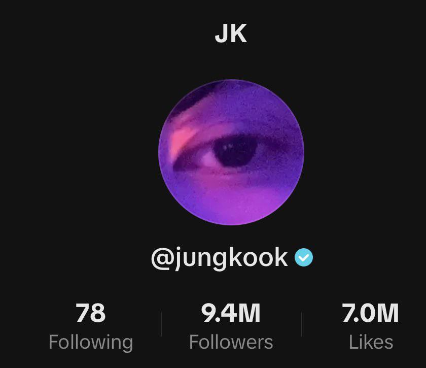 230817 Jungkook is now verified on TikTok