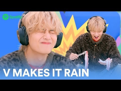 230908 K-Pop ON! Spotify: V makes it rain at Spotipoly | Spotipoly