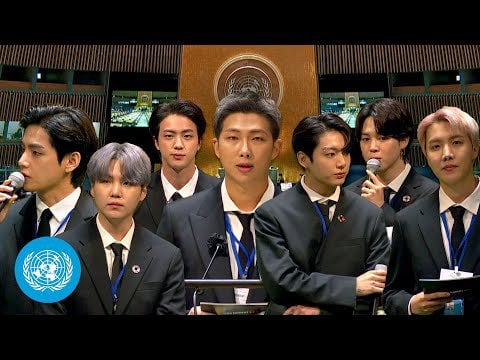 2 years ago today, BTS gave a speech as Special Presidential Envoy for Future Generations and Culture, and performed “Permission To Dance” at the UN SDG Moment 2021