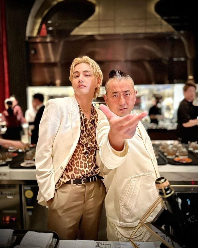 Chef Hisato Hamada IG Post with Taehyung 050923
