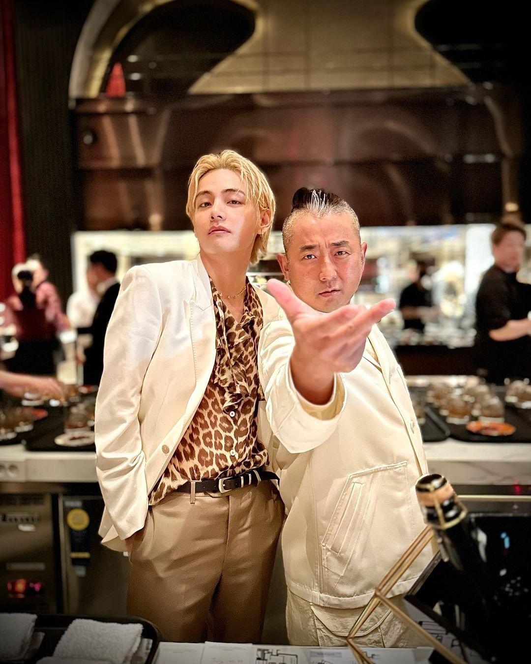 Chef Hisato Hamada IG Post with Taehyung 050923