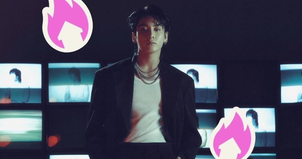 231027 Official Charts: BTS's Jung Kook makes Official Chart history with The Kid LAROI and Central Cee collaboration TOO MUCH (TOO MUCH debuts at #10)