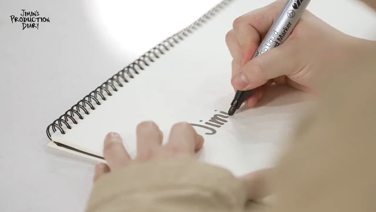 [Jimin's Production Diary] Jimin's handwriting cam - behind the handwritten title - 101023