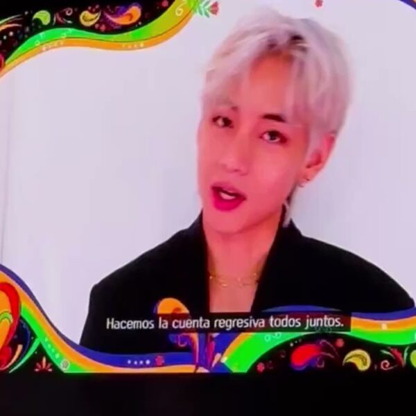 231023 V sent a video message for Music Bank in Mexico