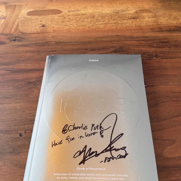 Charlie Puth IG Story (feat. Jimin’s signed FACE album) 201023