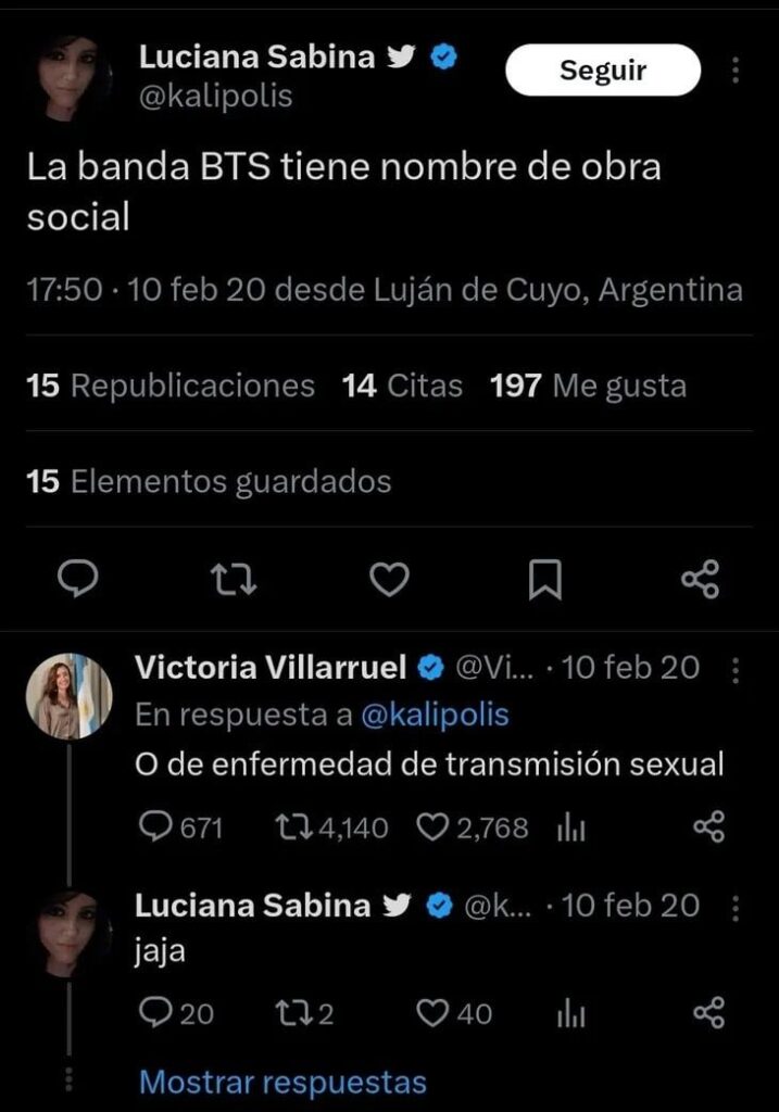231027 The Korea Herald: Argentinian politician's old tweet mocking BTS angers fans