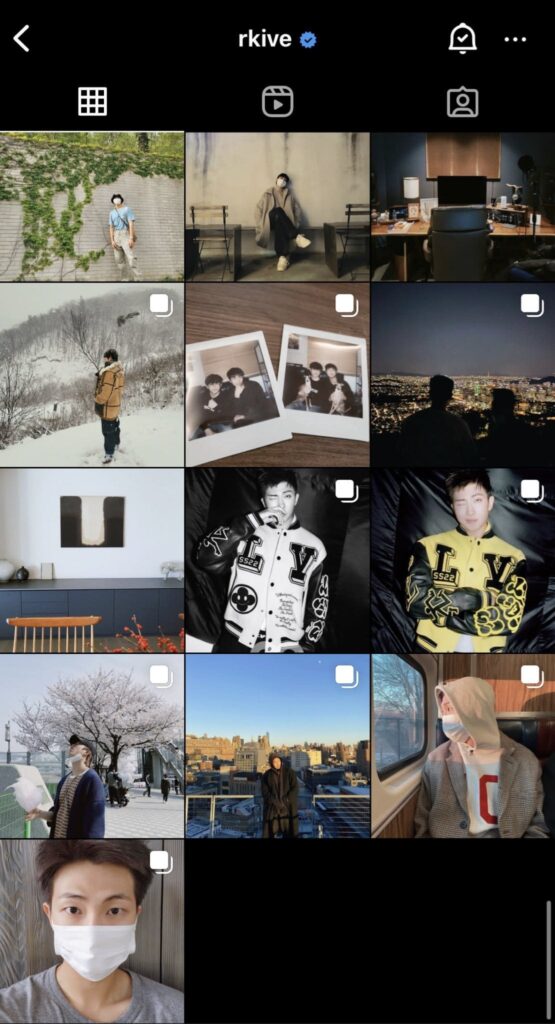 Why did Namjoon delete/archive his Indigo era content on Instagram?