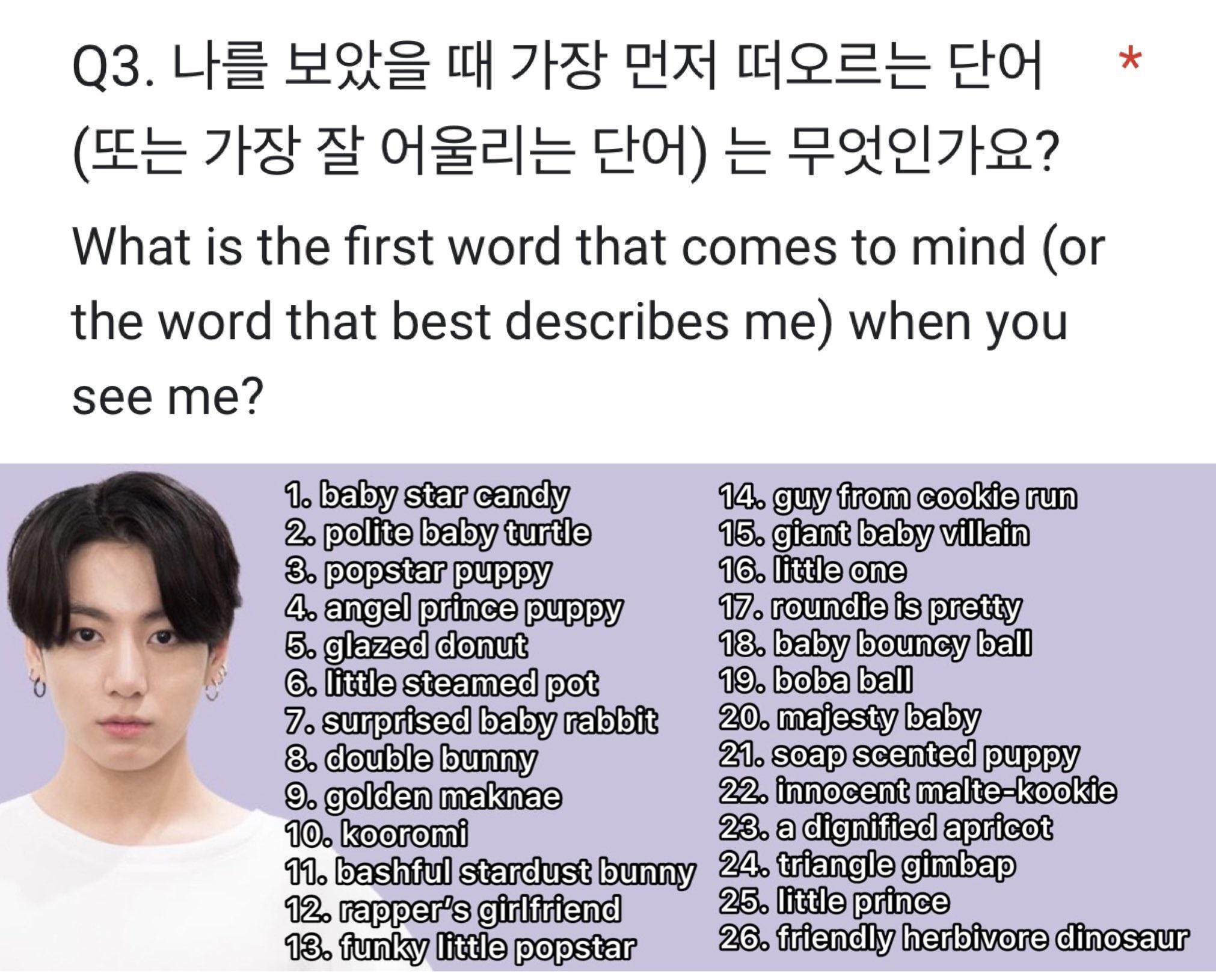 Which would you choose to describe Jungkook?