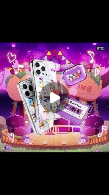 231108 elago on Instagram: elago BT21 Hope In Love Collection Mobile Accessories Launched💜