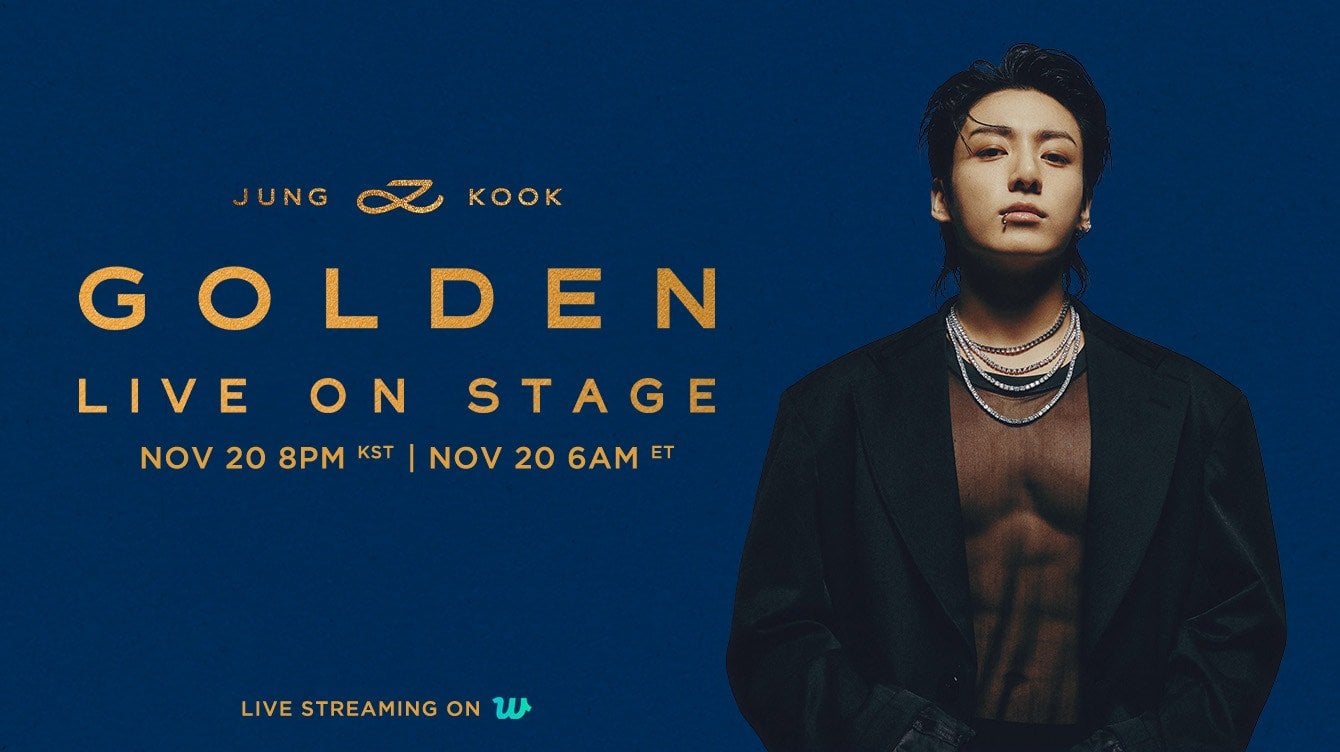 231120 Weverse: Purchase albums via the link displayed on-screen during Jungkook's "GOLDEN" Live On Stage, and you can get 3 additional unreleased photo cards!