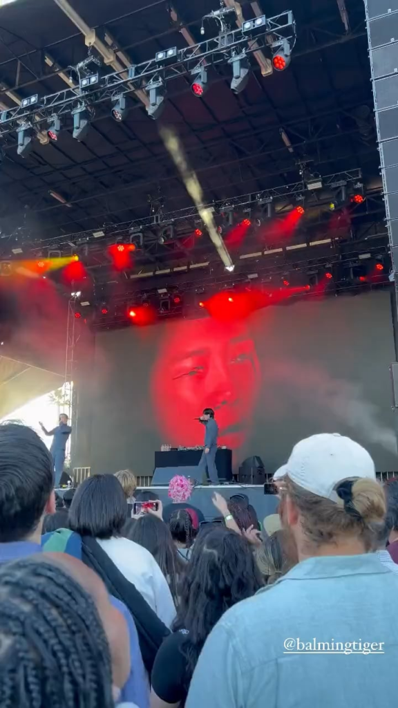 Balming Tiger used an unreleased VCR of RM in their performance of “Sexy Nukim” at the festival Camp Flog Gnaw - 131123