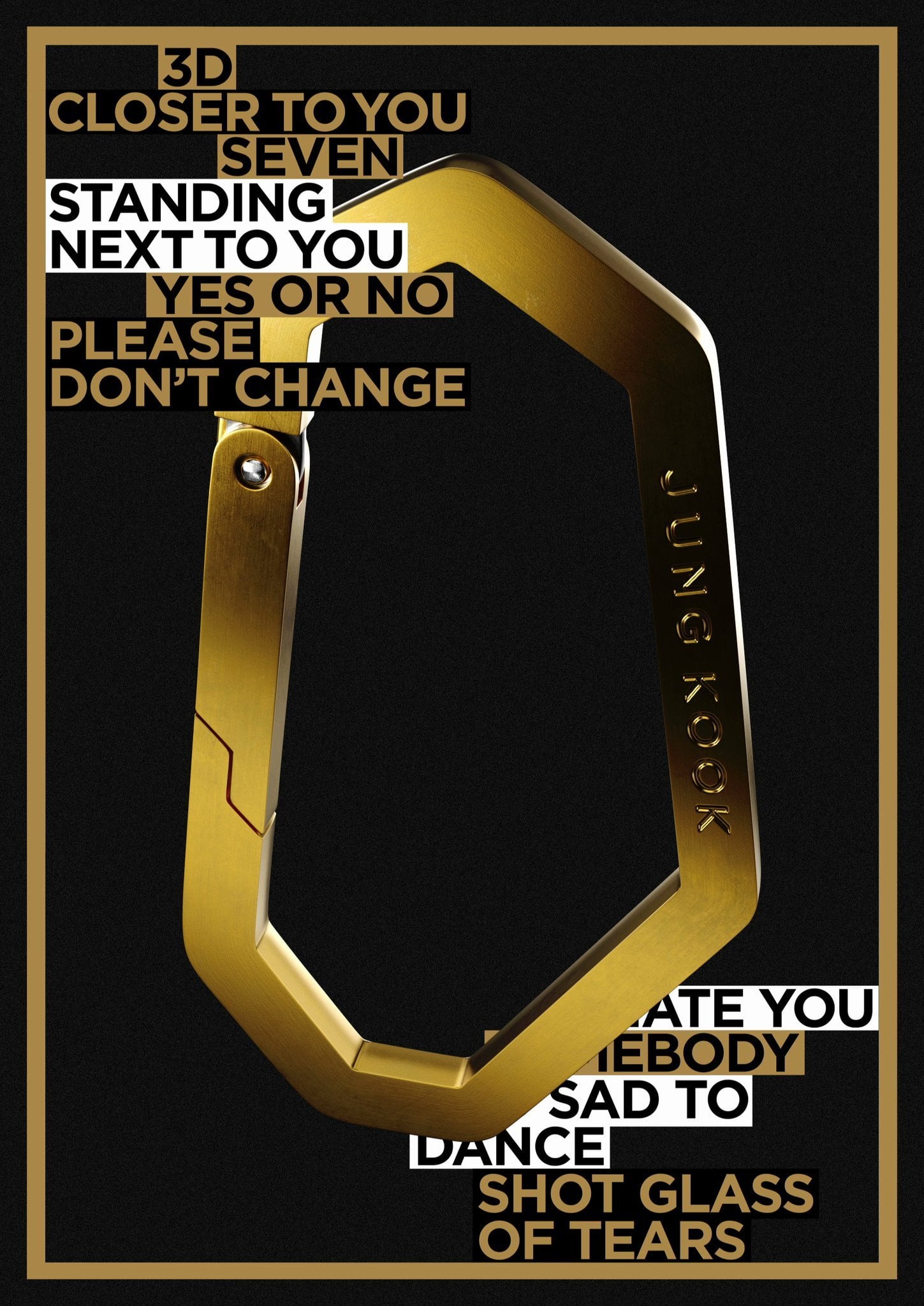 231113 HYBE MERCH: Reflects on the golden moments✨ Jung Kook 'GOLDEN' Official Merch. 💫Teaser Poster