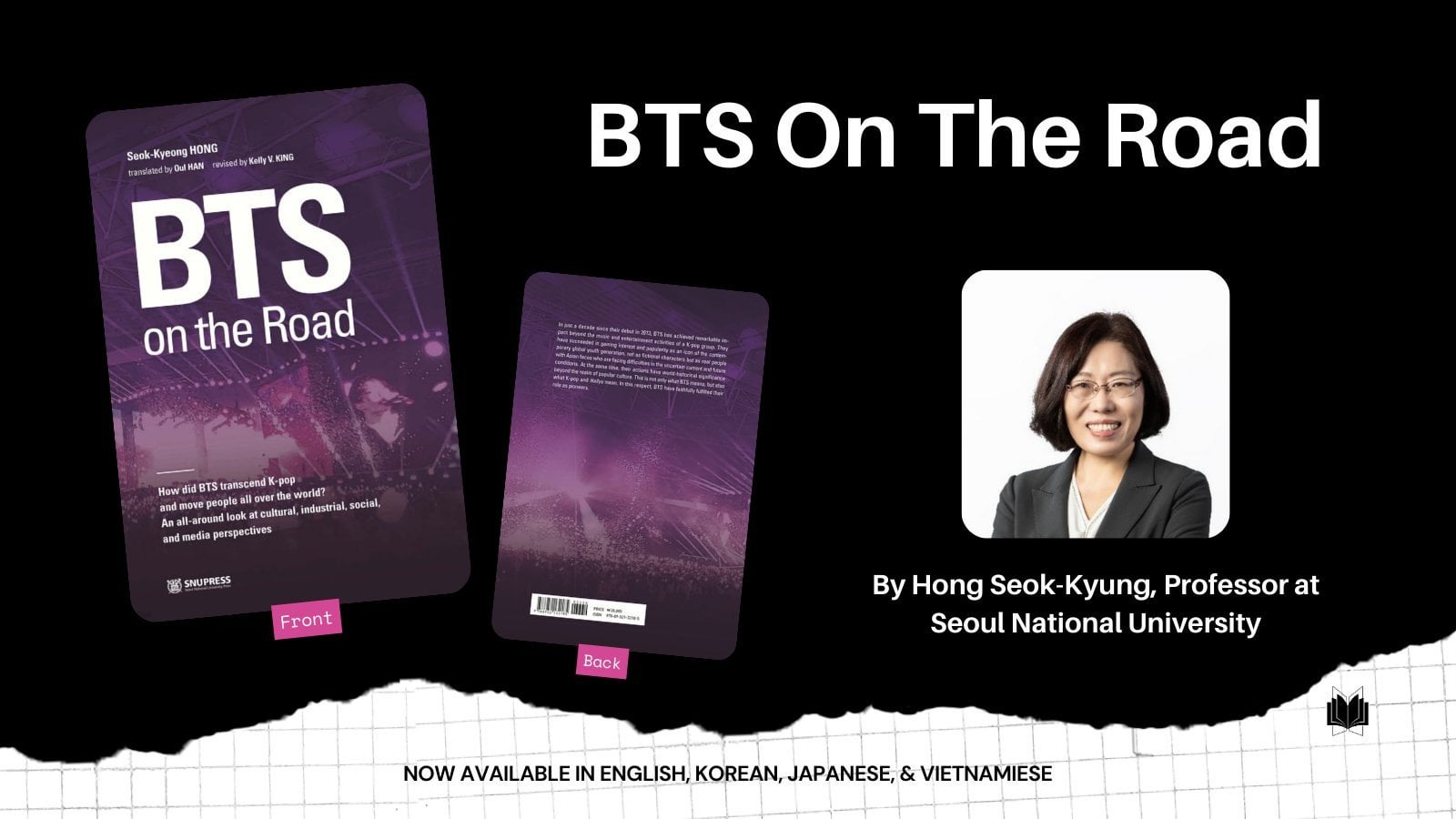 231117 Hong Seok-Kyung, a Prof. of Comms. at Seoul National Univ. released a book titled, "BTS On the Road" (research supported by Hybe)