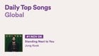 Jungkook's "Standing Next to You" reaches a new peak of #1 on Spotify Global Chart, replacing "Seven"! - 071123