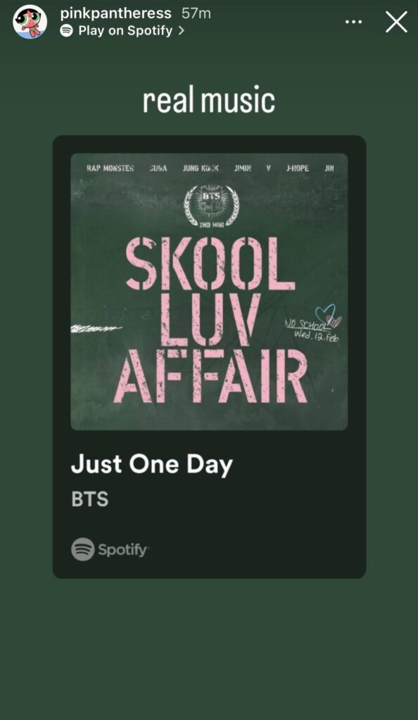 PinkPantheress IG Story - 021223