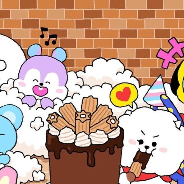 240114 BT21 - RJ’s 2024 MOTTO: Keep calm and EAT-J on! 🍓🥐