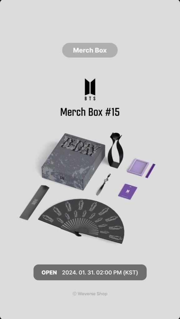 [WeverseShop] Merch box #15 will be D-Day themed - 310124