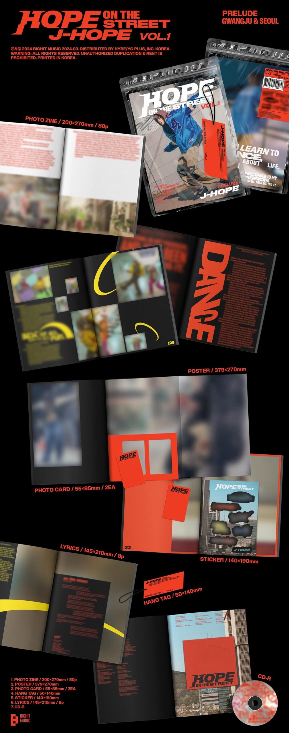 j-hope’s Special Album “HOPE ON THE STREET VOL.1” Pre-Order Information - 190224