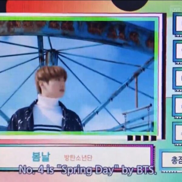 240202 “Spring Day” ranked #4 on this week’s Music Bank