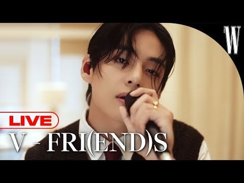 240318 W Korea: V’s sweet confession to listen to live, 'FRI(END)S' by W Korea