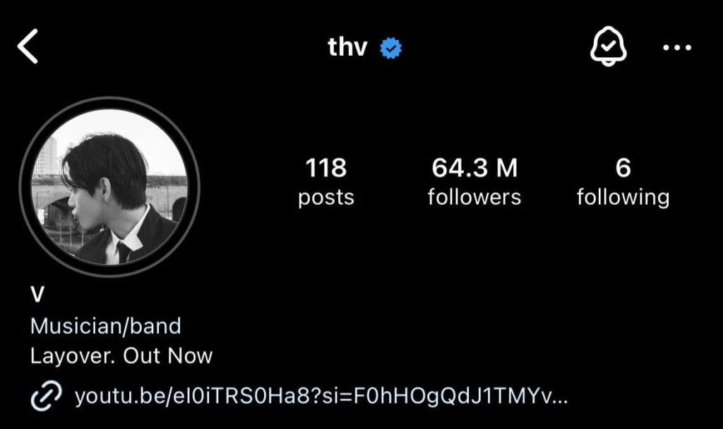 Taehyung updated his Instagram profile pic - 160324