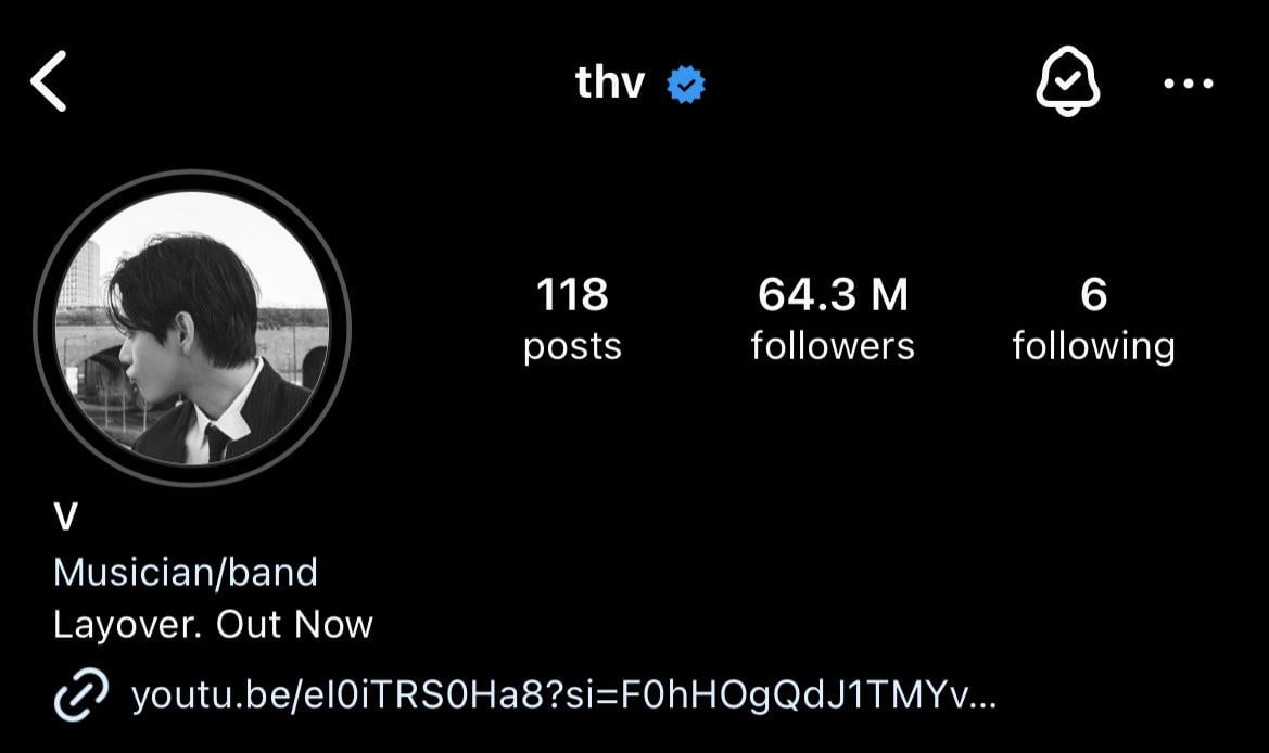 Taehyung updated his Instagram profile pic - 160324