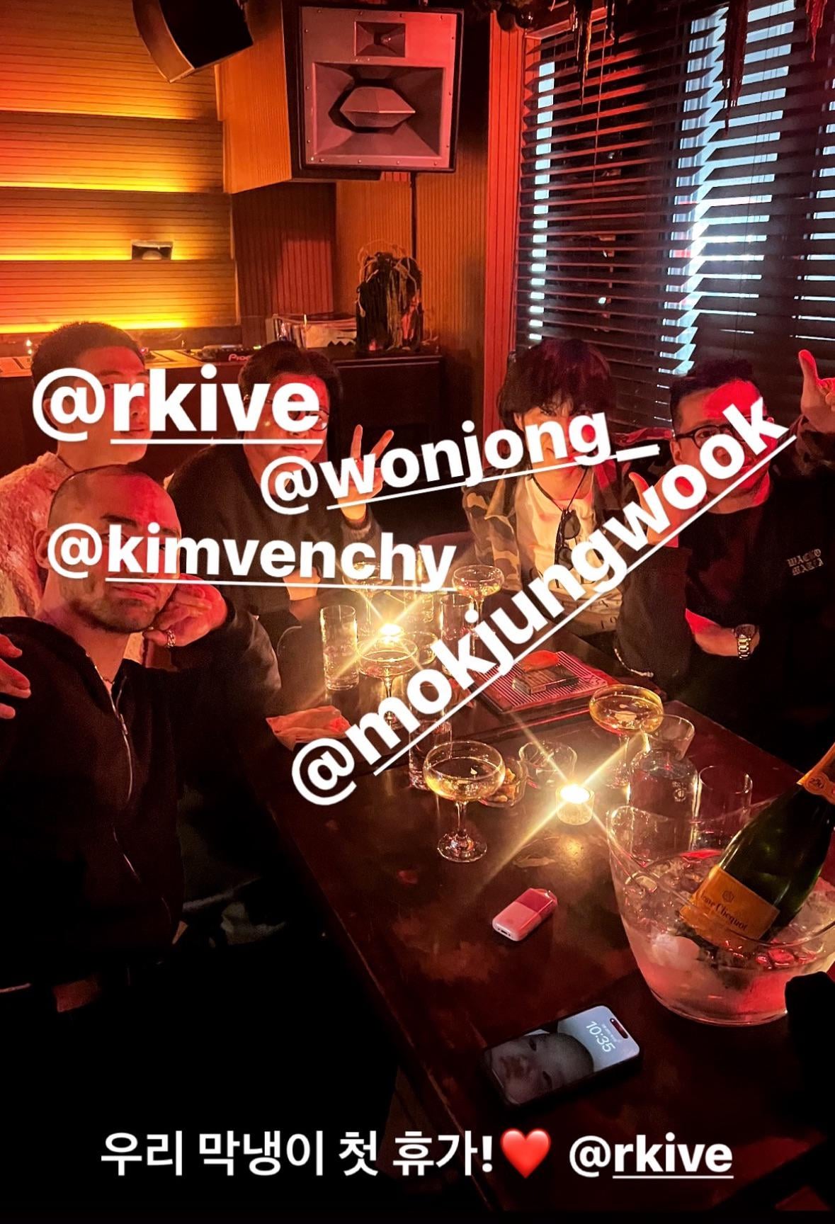 eyesmag director Jin Pyo IG Story with Namjoon - 280324