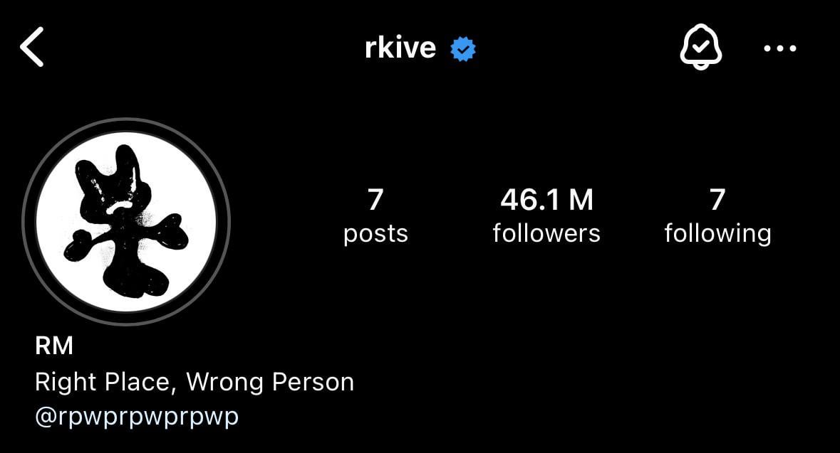 Namjoon updated his Instagram profile pic and bio for ‘Right Place, Wrong Person’ - 260424