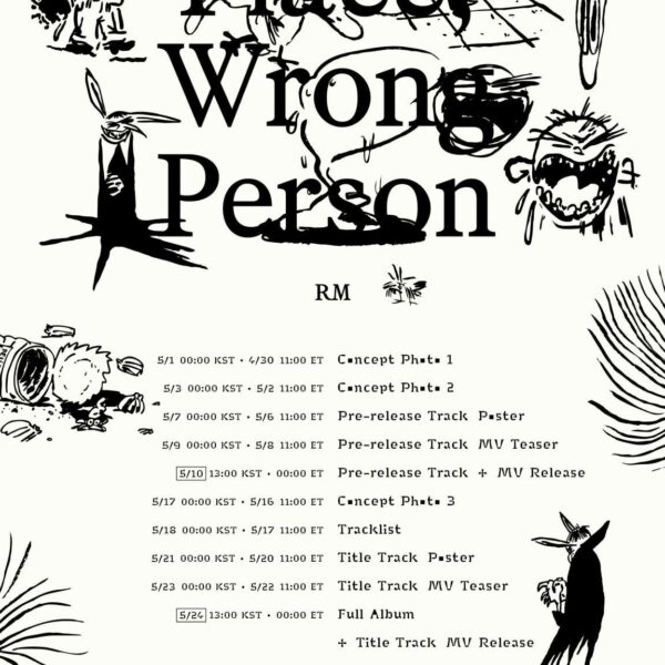 240427 RM ‘Right Place, Wrong Person’ (Promotion Scheduler)