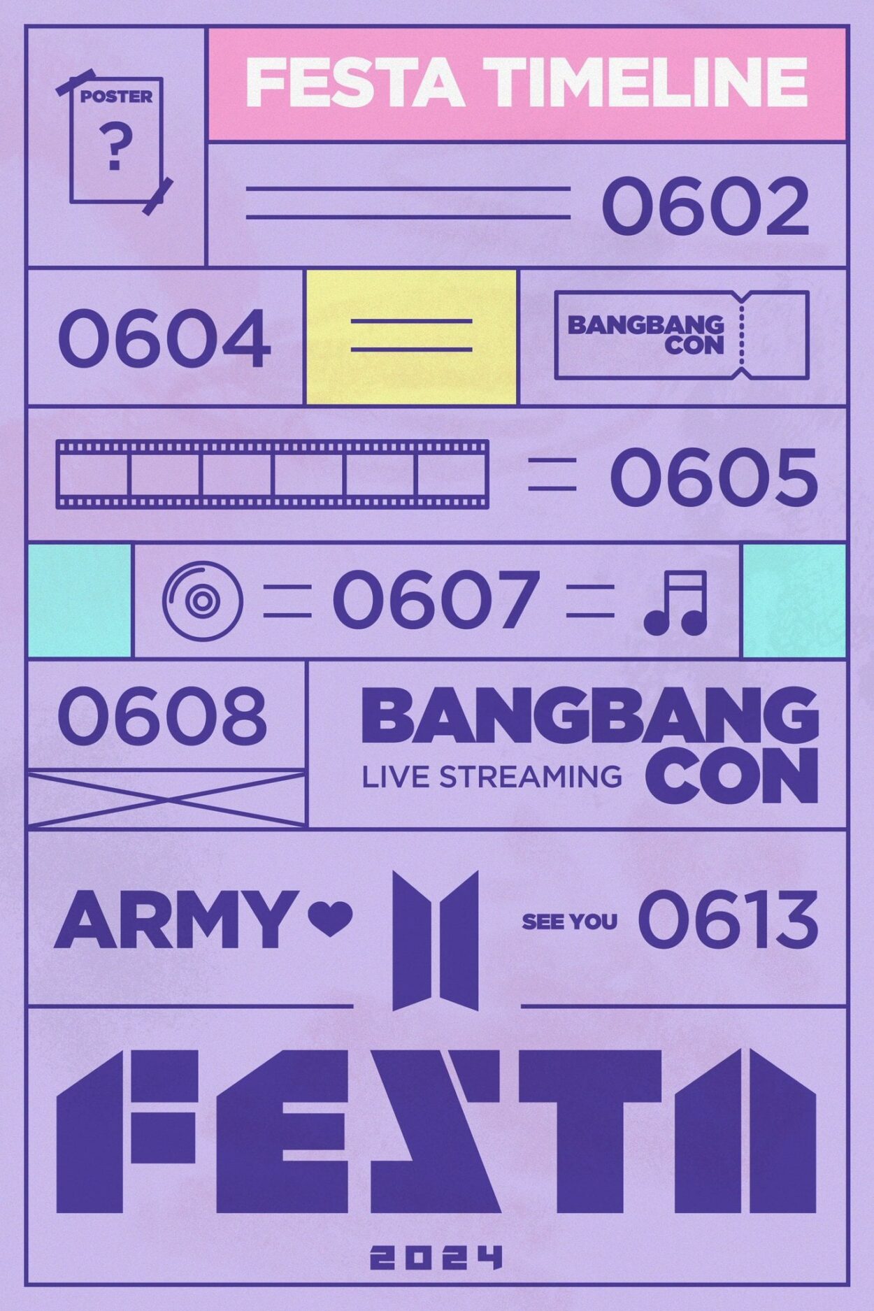 240601 2024 BTS FESTA Timeline