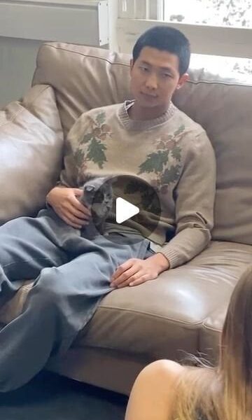 240525 Newt the small grey cat on Instagram with RM