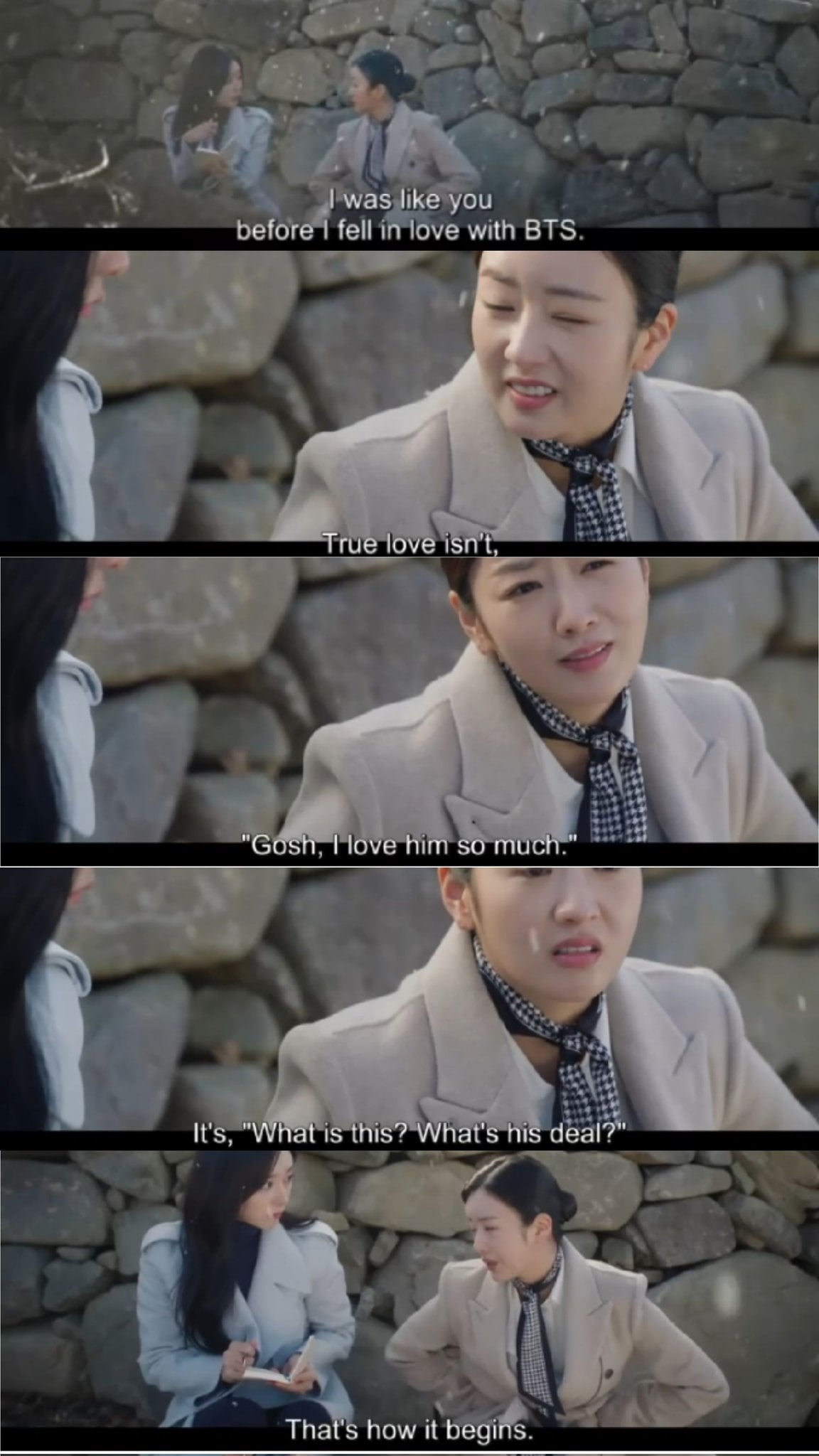 240427 BTS is briefly mentioned in episode 15 of recent K-drama, Queen of Tears