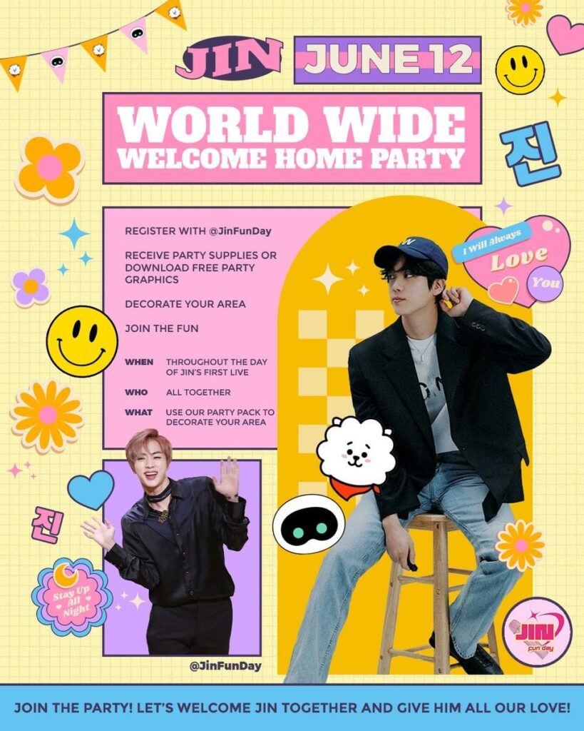 Welcome Jin Projects log