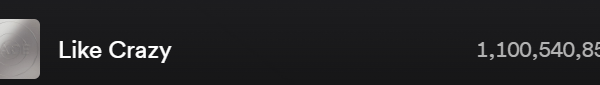 240517 Jimin's "Like Crazy" has surpassed 1.1 billion streams on Spotify