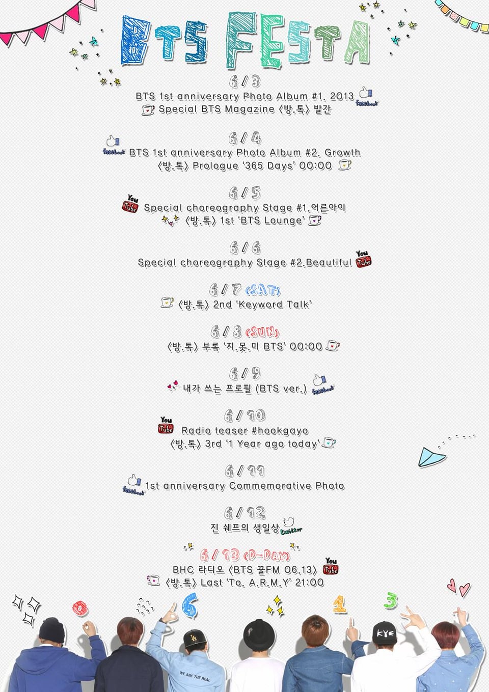 BTS Festa Schedules 2014-2023