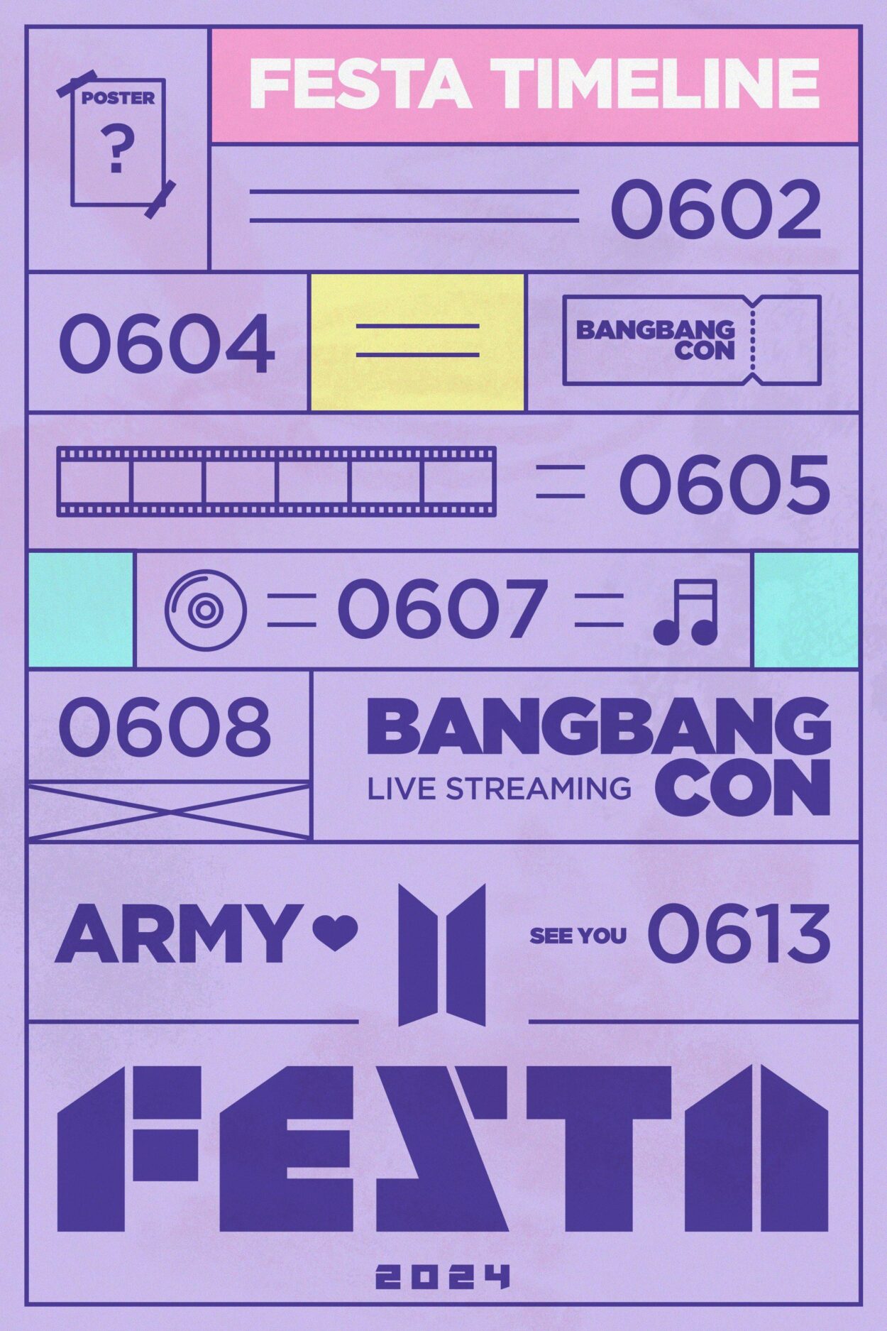 [BTS_official] 2024 FESTA Timeline - 010624