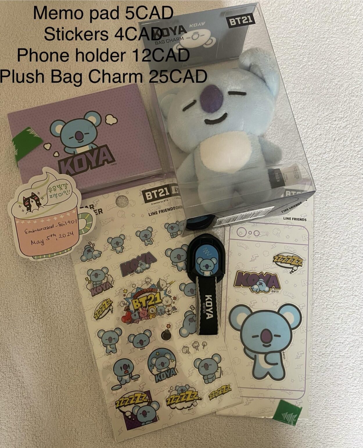 [WTS] Official BT21 Merch for Sale